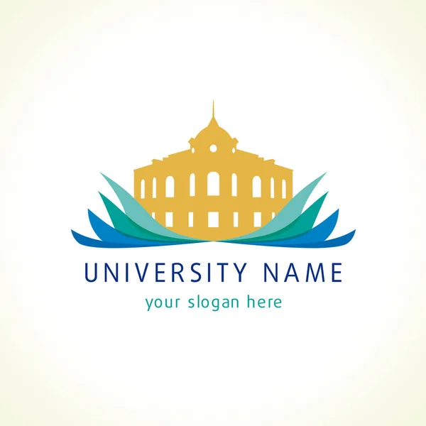 Logo de bibliothèque, lycée ou université . — Image vectorielle
