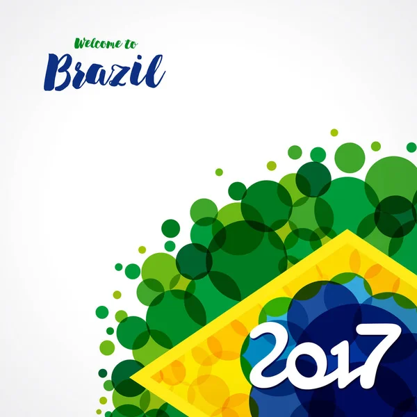 Witamy w tle Brazylia 2017 — Wektor stockowy