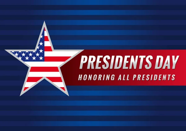 Día de los Presidentes USA star banner — Archivo Imágenes Vectoriales