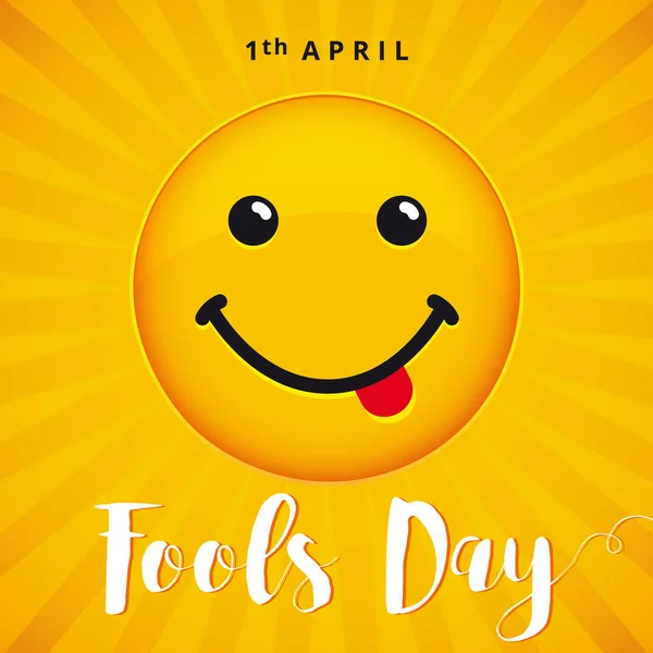 April Fools Day glimlach banner — Stockvector