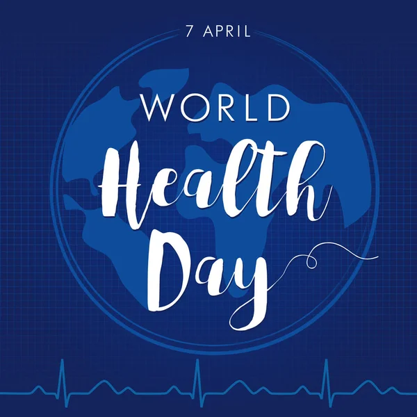 Tarjeta del Día Mundial de la Salud — Vector de stock