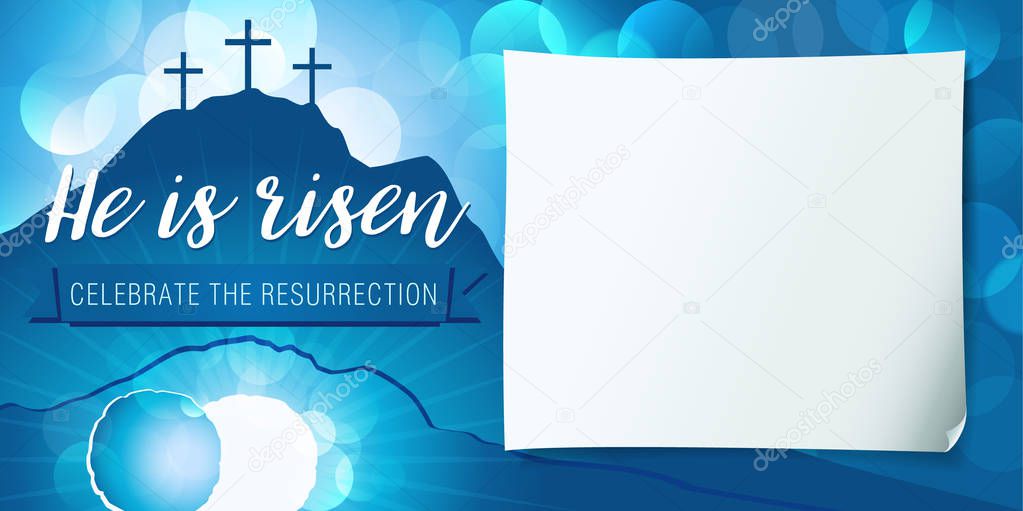 Hi is risen holy week poster