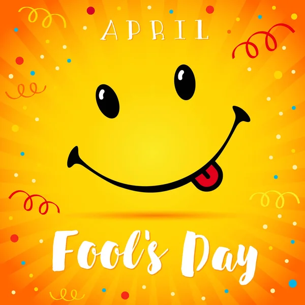 April Fools Day glimlach — Stockvector