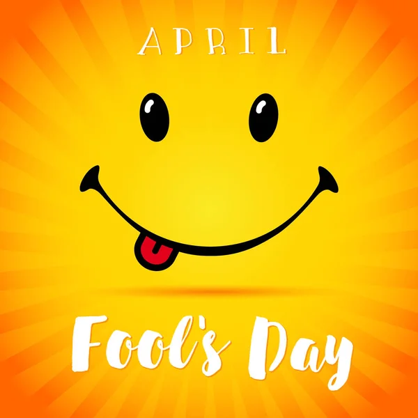 April Fools Day glimlach. — Stockvector