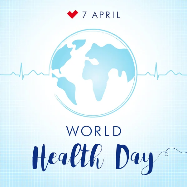 Día Mundial de la Salud pulce globo — Vector de stock