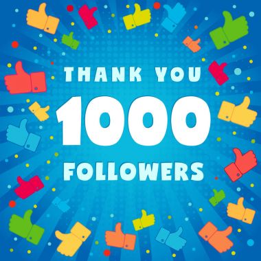 1k takipçileri teşekkür ederim