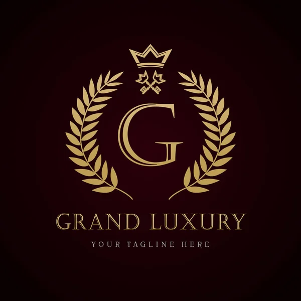 Grand λογότυπο κλειδιού ξενοδοχείο πολυτελείας — Διανυσματικό Αρχείο