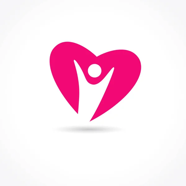Logotipo de cuidados cardíacos —  Vetores de Stock