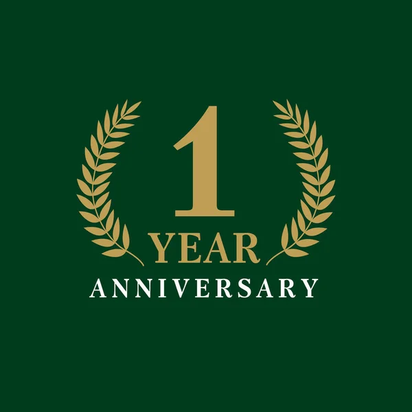 1 year anniversary royal logo — Stock Vector