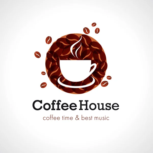 Koffiehuis café logo — Stockvector