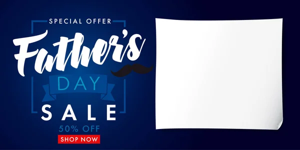 Ημέρα του πατέρα ειδική προσφορά πανό "πώληση" — Διανυσματικό Αρχείο