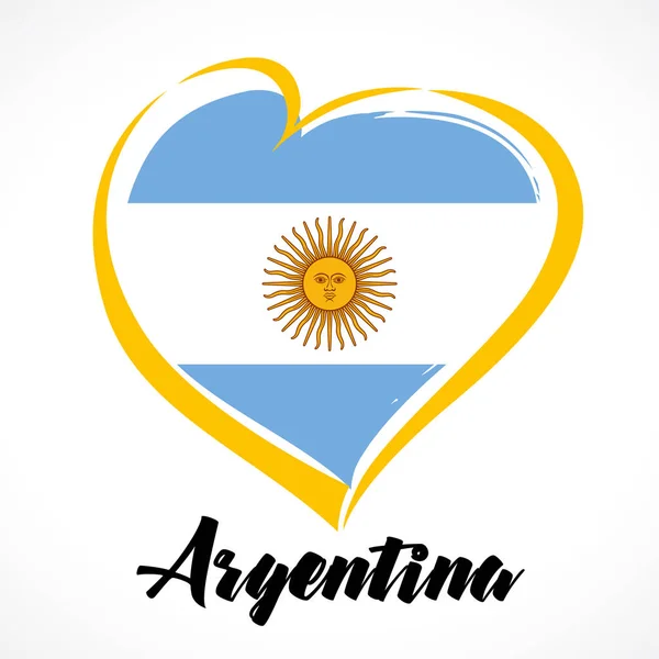 Liefde Argentinië embleem gekleurd — Stockvector