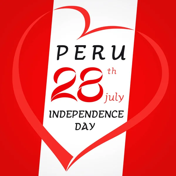 28 juli-Peru-Onafhankelijkheidsdag — Stockvector