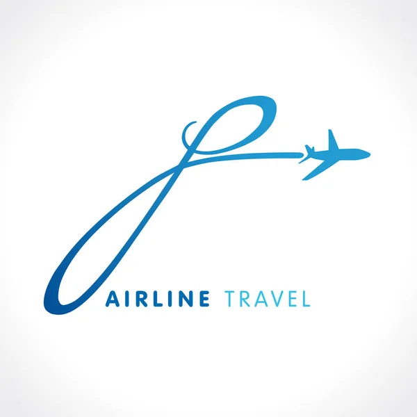 P carta logotipo da empresa de viagens — Vetor de Stock