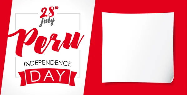 День незалежності Перу привітання банер — стоковий вектор