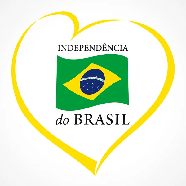 爱巴西独立日会徽 — 图库矢量图片