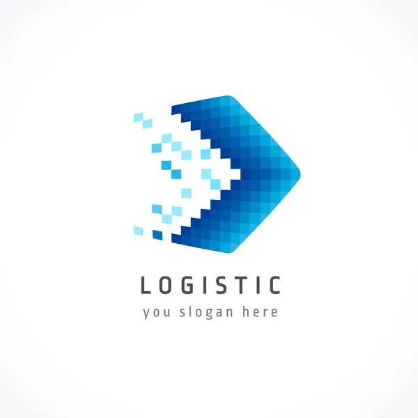 Logistica freccia logo aziendale — Vettoriale Stock