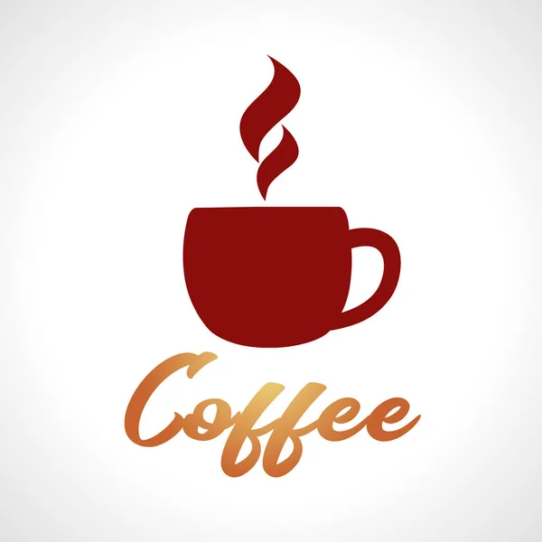 コーヒー ショップ ホットのカップのロゴ — ストックベクタ