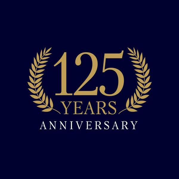 125 jaar koninklijke verjaardagslogo — Stockvector