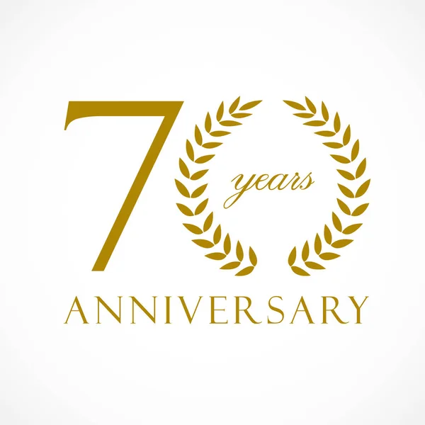 70 år gammal lyxig logo — Stock vektor