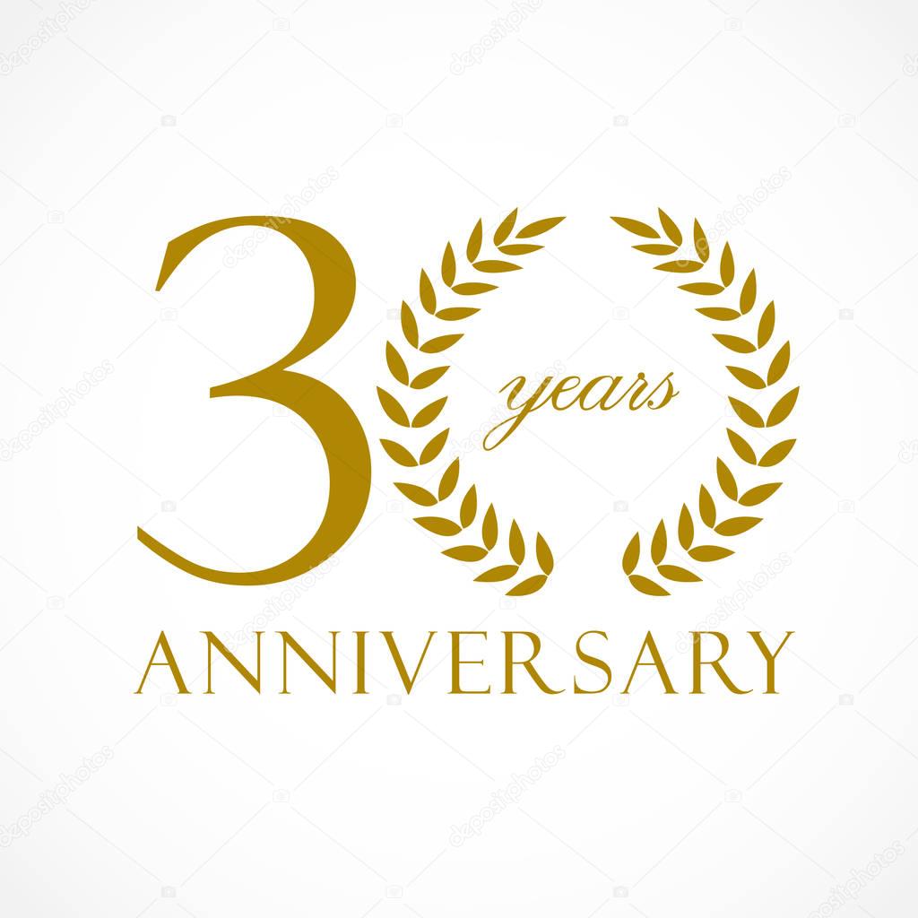 30 years old luxurious logo