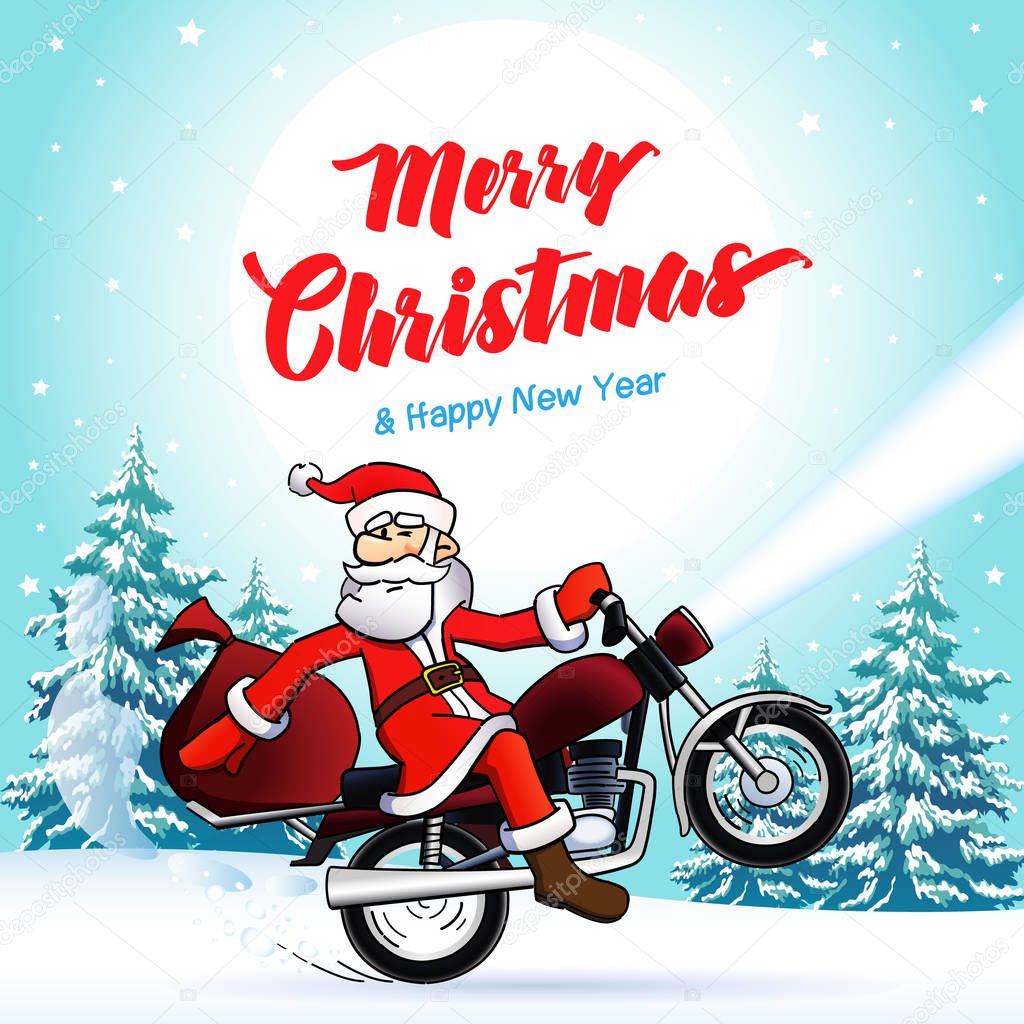 Images biker merry christmas Santa biker, Merry Christmas and New