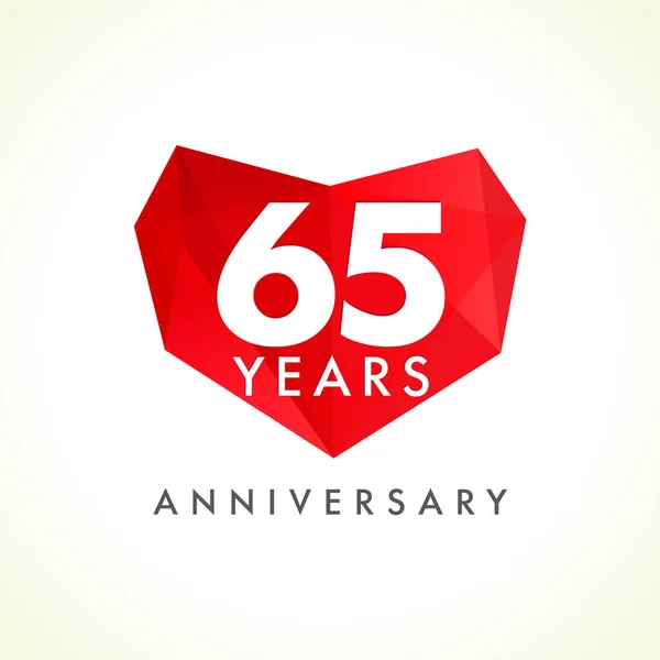 Aniversario Años Celebrando Logotipo Con Corazones Lujosa Celebración Felicitando Saludos — Archivo Imágenes Vectoriales
