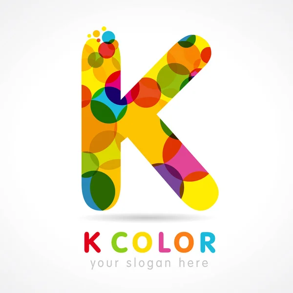 Letra Logotipo Logotipo Emblema Colorido Abstracto Aislado Del Negocio Plantilla — Archivo Imágenes Vectoriales