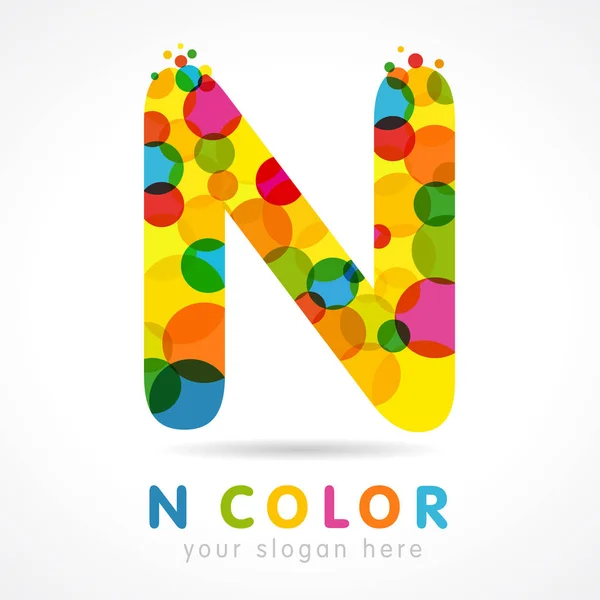 로고입니다 비즈니스 다채로운 스테인드 글라스 Colores 그래픽 템플릿입니다 그리고 무리로 — 스톡 벡터