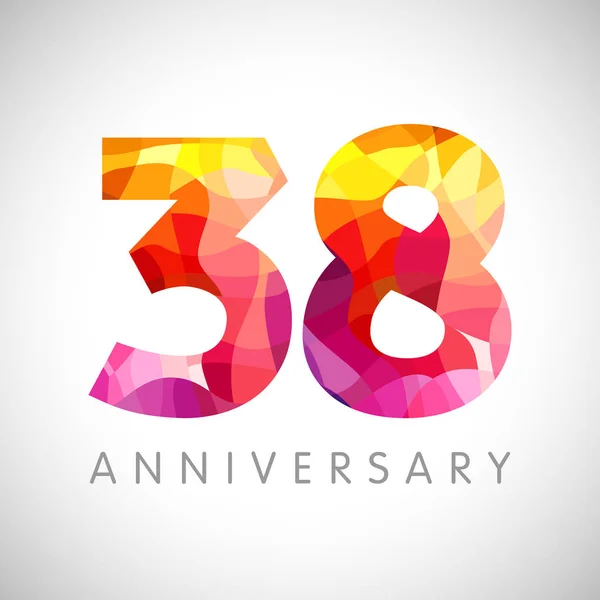 Números Aniversário Anos Idade Logotipo Cor Amarela Parabéns Pela Idade —  Vetores de Stock