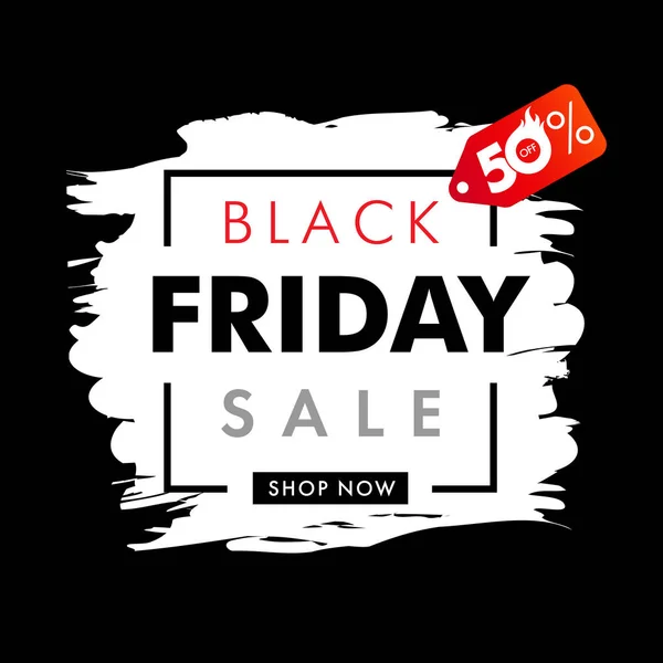 Banner Venda Black Friday Oferta Especial Até Com Texto Sobre — Vetor de Stock