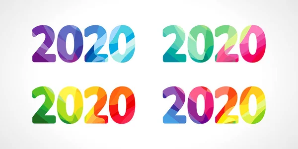 Logo 2020 Feliz Navidad Feliz Año Nuevo Números Calendario Temporada — Vector de stock
