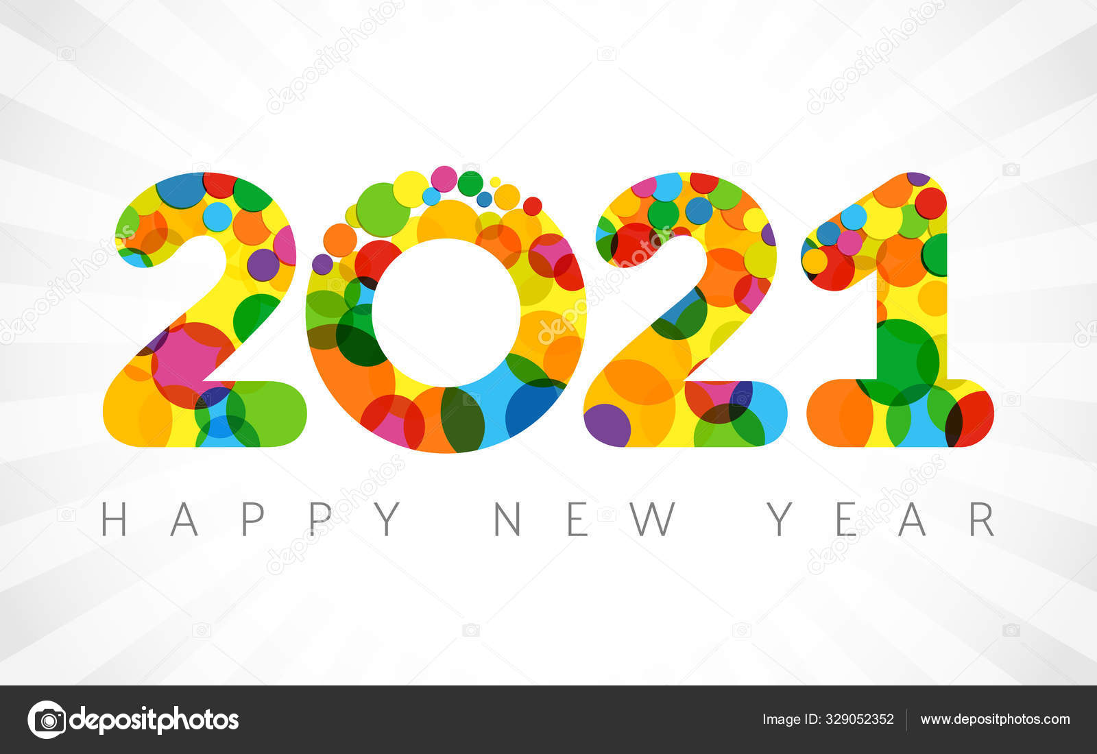 ©2021 Happy New Year Greeting Card Xmas White Background Holiday # ...