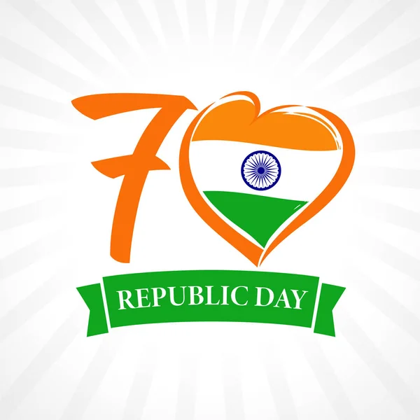 Love India Emblema Del Corazón Colores Bandera Nacional Texto Del — Archivo Imágenes Vectoriales