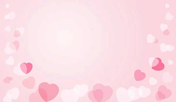 Corações Voando Fundo Rosa Valentine Design Símbolos Vetoriais Amor Forma — Vetor de Stock