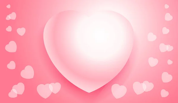 Valentine Serce Latające Różowym Tle Uwielbiam Ładny Design Odizolowany Tle — Wektor stockowy
