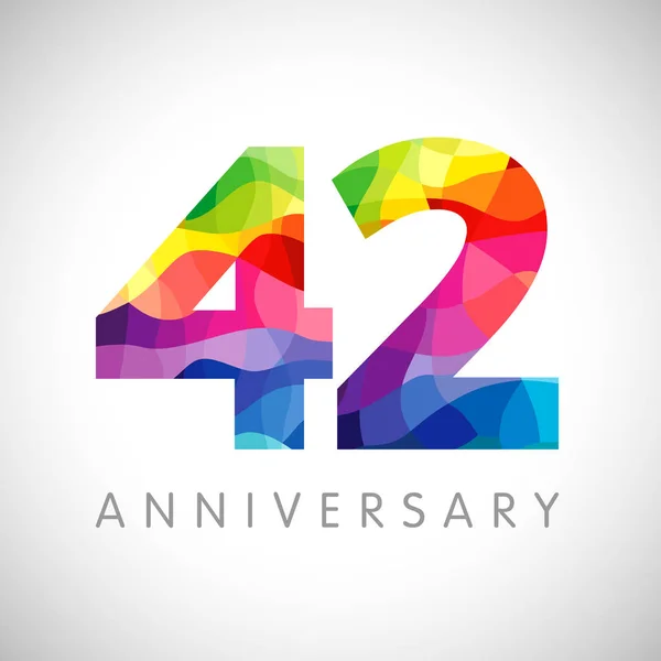 Years Anniversary Logo Anniversary Numbers Years Old Logotype Bright Congrats — Stok Vektör