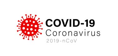 Covid-19 Coronavirus kavramı yazı dizaynı logosu. Dünya Sağlık Örgütü WHO, 2019-ncov adlı tehlikeli virüs taşıyıcı illüstrasyonu Coronavirus hastalığı için yeni bir resmi isim tanıttı