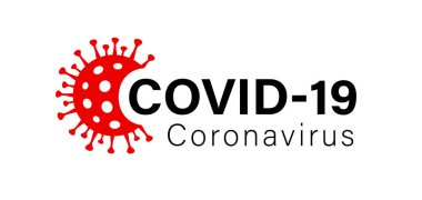 Wuhan 'daki Corona virüsünün görsel vektörü, koronavirüs enfeksiyonu. 2019-nvoc virüsü. Corona virüsü logo mikrobu, salgın Covid-19 işareti viral hücre kırmızısı