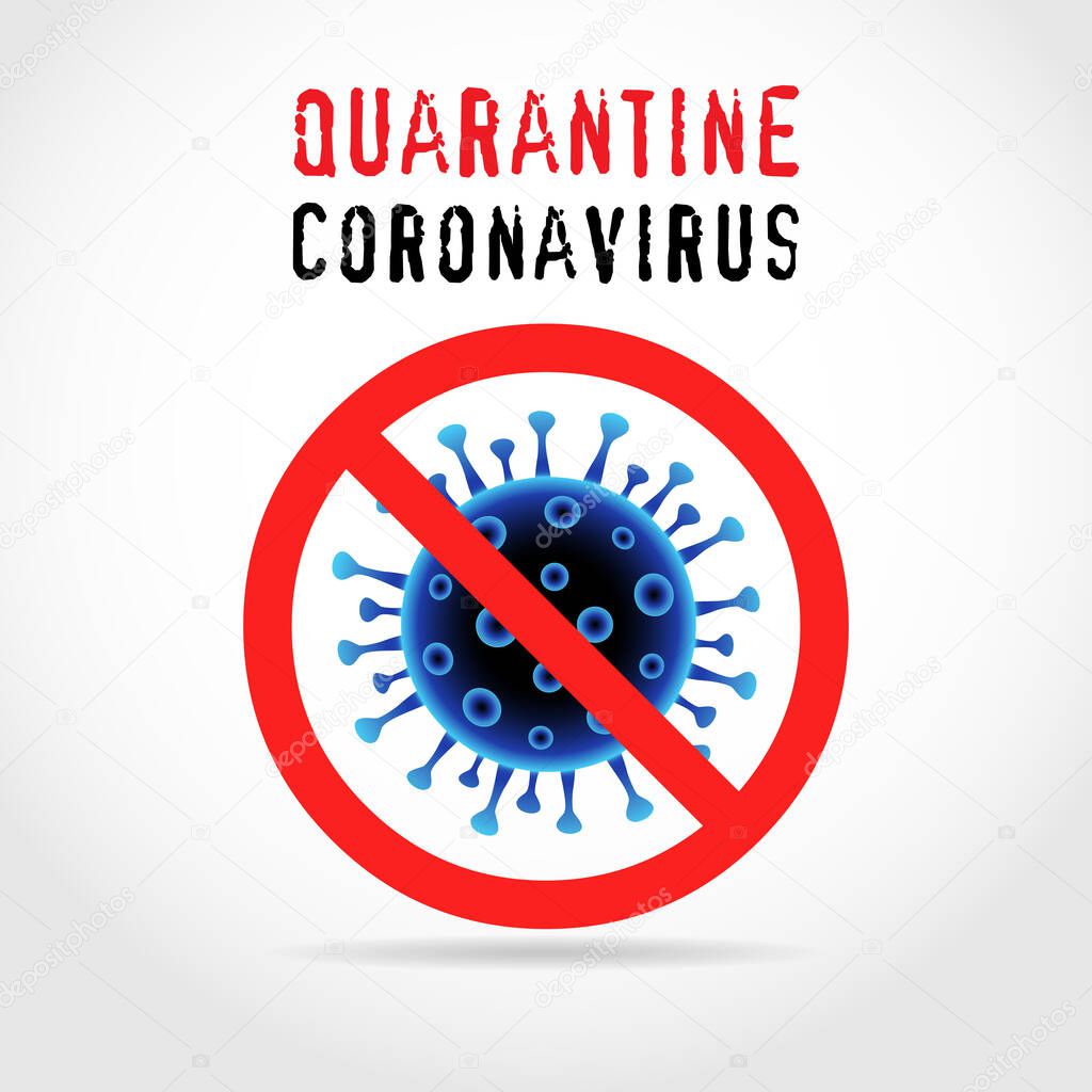 Illustrations concept stopping coronavirus COVID-19. Corona Virus 2019-ncov in Wuhan, China, global spread, and concept stop icon sign