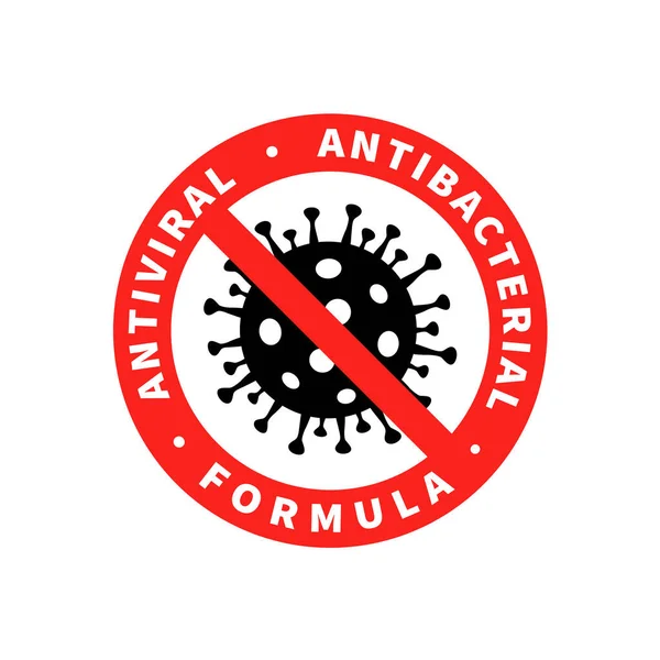 Antiviral Antibacterial Coronavirus Formula Vector Icon Coronavirus 2019 Ncov Covid — Vector de stock