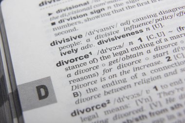 Boşanma ve ayrılma kavramı. Sözlük tanımı