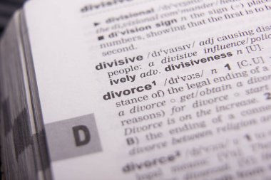 Boşanma ve ayrılma kavramı. Sözlük tanımı