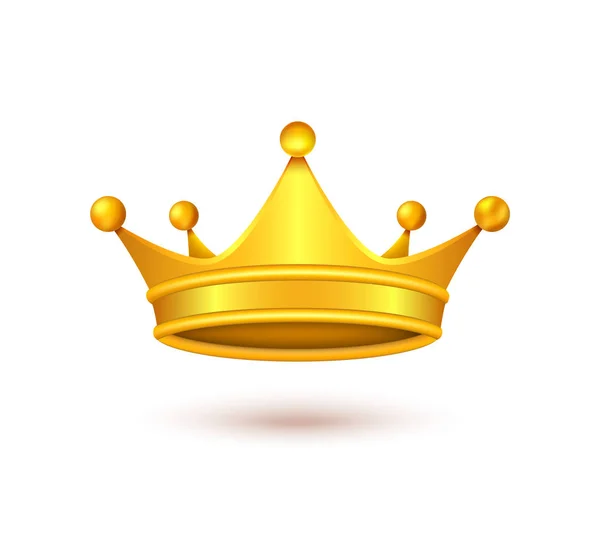 Вектор реалистичная золотая корона на фоне — стоковый вектор