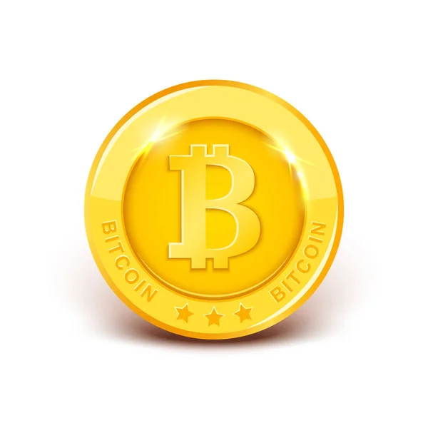 Vektör altın bitcoin, popüler cryptocurrency