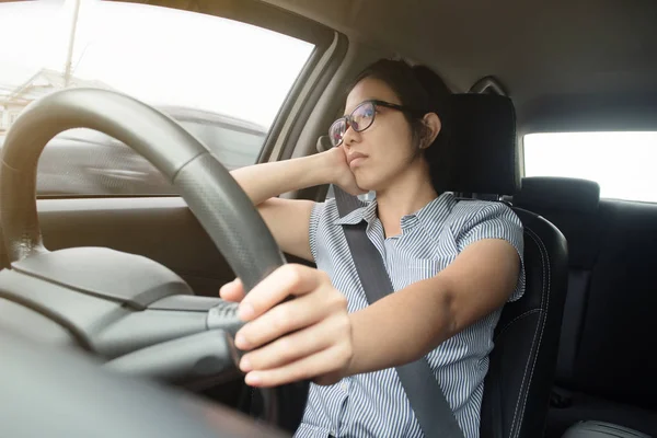 Exhausted with traffic jam. — Stock Photo, Image