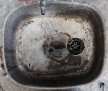 Kir lavabo üstten görünüm kadar kapatın. 