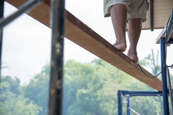 Lavoratore del cantiere . — Foto Stock