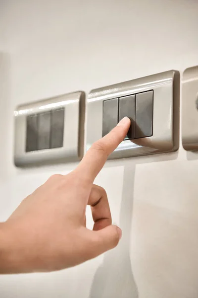 Grey light switches. — Stock Photo, Image