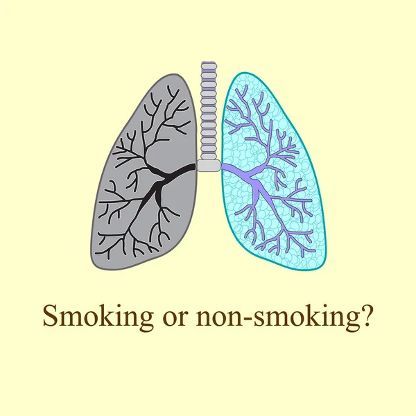 Light smoker. The harm of smoking. Vector illustration — Stock Illustration Light smoker. The harm of smoking. Vector illustration Royalty Free Stock Vectors